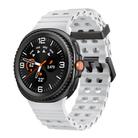 For Samsung Galaxy Watch 8 40 / 44mm Ocean Style Quick Release Buckle Solid Color Silicone Watch Band(Lime White) - 1