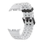 For Samsung Galaxy Watch 8 40 / 44mm Ocean Style Quick Release Buckle Solid Color Silicone Watch Band(Lime White) - 2