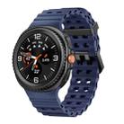 For Samsung Galaxy Watch 8 40 / 44mm Ocean Style Quick Release Buckle Solid Color Silicone Watch Band(Midnight Blue) - 1