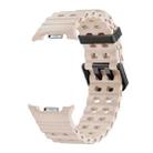 For Samsung Galaxy Watch 8 40 / 44mm Ocean Style Quick Release Buckle Solid Color Silicone Watch Band(Starlight) - 2