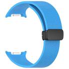 For Samsung Galaxy Watch8 / Watch8 Classic Small Plaid Texture Magnetic Buckle Silicone Watch Band(Sky Blue) - 3