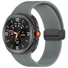 For Samsung Galaxy Watch8 / Watch8 Classic Small Plaid Texture Magnetic Buckle Silicone Watch Band(Space Gray) - 1