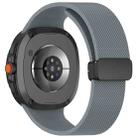 For Samsung Galaxy Watch8 / Watch8 Classic Small Plaid Texture Magnetic Buckle Silicone Watch Band(Space Gray) - 2