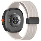 For Samsung Galaxy Watch8 / Watch8 Classic Small Plaid Texture Magnetic Buckle Silicone Watch Band(Starlight) - 2