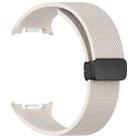 For Samsung Galaxy Watch8 / Watch8 Classic Small Plaid Texture Magnetic Buckle Silicone Watch Band(Starlight) - 3