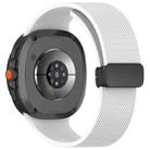 For Samsung Galaxy Watch8 / Watch8 Classic Small Plaid Texture Magnetic Buckle Silicone Watch Band(White) - 2