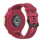 For Huami Amazfit T-Rex 2 Silicone Watch Cover Integrated Sport Silicone Watch Band(Red) - 2