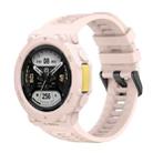 For Huami Amazfit T-Rex 2 Silicone Watch Cover Integrated Sport Silicone Watch Band(Sand Pink) - 1