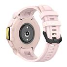 For Huami Amazfit T-Rex 2 Silicone Watch Cover Integrated Sport Silicone Watch Band(Sand Pink) - 2
