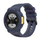 For Huami Amazfit T-Rex 2 Silicone Watch Cover Integrated Sport Silicone Watch Band(Deep Blue) - 1