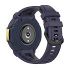 For Huami Amazfit T-Rex 2 Silicone Watch Cover Integrated Sport Silicone Watch Band(Deep Blue) - 2