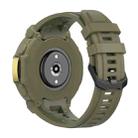 For Huami Amazfit T-Rex 2 Silicone Watch Cover Integrated Sport Silicone Watch Band(Forest Green) - 2