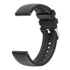 18mm Stitched Silicone Watch Band(Black) - 3