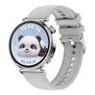 18mm Stitched Silicone Watch Band(Gray) - 1