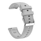 18mm Stitched Silicone Watch Band(Gray) - 2