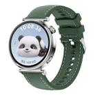 18mm Stitched Silicone Watch Band(Army Green) - 1
