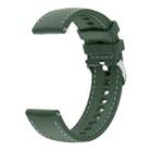 18mm Stitched Silicone Watch Band(Army Green) - 3