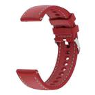 18mm Stitched Silicone Watch Band(Wine Red) - 3