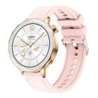 18mm Stitched Silicone Watch Band(Pink) - 1