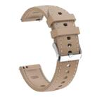 18mm Stitched Silicone Watch Band(Desert Silver) - 2