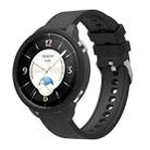 For OPPO Watch X2 Mini Silicone Watch Cover Integrated Diamond Texture Silicone Watch Band(Black) - 1