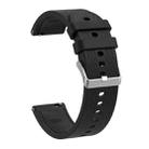 For OPPO Watch X2 Mini Silicone Watch Cover Integrated Diamond Texture Silicone Watch Band(Black) - 3