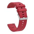 For OPPO Watch X2 Mini Silicone Watch Cover Integrated Diamond Texture Silicone Watch Band(Red) - 3