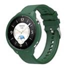 For OPPO Watch X2 Mini Silicone Watch Cover Integrated Diamond Texture Silicone Watch Band(Dark Green) - 1