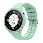 For OPPO Watch X2 Mini Silicone Watch Cover Integrated Diamond Texture Silicone Watch Band(Lake Green) - 1