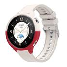 For OPPO Watch X2 Mini Silicone Watch Cover Integrated Diamond Texture Silicone Watch Band(Starlight+Red) - 1