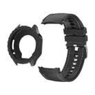 For OPPO Watch X2 Mini Silicone Watch Cover Integrated Stitched Silicone Watch Band(Black) - 1