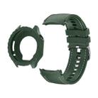 For OPPO Watch X2 Mini Silicone Watch Cover Integrated Stitched Silicone Watch Band(Army Green) - 1
