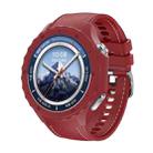 For OPPO Watch X2 Mini Silicone Watch Cover Integrated Stitched Silicone Watch Band(Wine Red) - 2