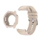 For OPPO Watch X2 Mini Silicone Watch Cover Integrated Stitched Silicone Watch Band(Desert Silver) - 1