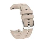 For OPPO Watch X2 Mini Stitched Silicone Watch Band(Desert Silver) - 3