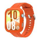 For Huawei Watch Fit 4 Silicone Watch Cover Integrated Wave Texture Silicone Watch Band(Orange) - 2
