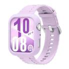For Huawei Watch Fit 4 Silicone Watch Cover Integrated Wave Texture Silicone Watch Band(Purple) - 3