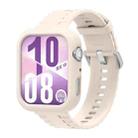 For Huawei Watch Fit 4 Silicone Watch Cover Integrated Wave Texture Silicone Watch Band(Ivory White) - 2
