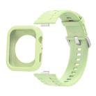 For Huawei Watch Fit 4 Silicone Watch Cover Integrated Wave Texture Silicone Watch Band(Green) - 1