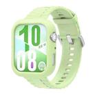 For Huawei Watch Fit 4 Silicone Watch Cover Integrated Wave Texture Silicone Watch Band(Green) - 2