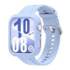 For Huawei Watch Fit 4 Silicone Watch Cover Integrated Wave Texture Silicone Watch Band(Light Blue) - 2