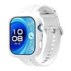 For Huawei Watch Fit 4 Pro Silicone Watch Cover Integrated Wave Texture Silicone Watch Band(White) - 2