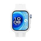 For Huawei Watch Fit 4 Pro Silicone Watch Cover Integrated Wave Texture Silicone Watch Band(White) - 3