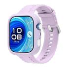 For Huawei Watch Fit 4 Pro Silicone Watch Cover Integrated Wave Texture Silicone Watch Band(Purple) - 2