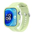 For Huawei Watch Fit 4 Pro Silicone Watch Cover Integrated Wave Texture Silicone Watch Band(Green) - 2