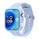 For Huawei Watch Fit 4 Pro Silicone Watch Cover Integrated Wave Texture Silicone Watch Band(Light Blue) - 1