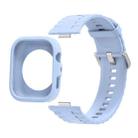 For Huawei Watch Fit 4 Pro Silicone Watch Cover Integrated Wave Texture Silicone Watch Band(Light Blue) - 3