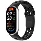 For  Xiaomi Smart Band 10 / 9 / 8 Honeycomb Hole Breathable TPU Watch Band(Black) - 1