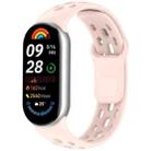 For  Xiaomi Smart Band 10 / 9 / 8 Honeycomb Hole Breathable TPU Watch Band(Light Pink) - 1
