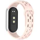 For  Xiaomi Smart Band 10 / 9 / 8 Honeycomb Hole Breathable TPU Watch Band(Light Pink) - 2